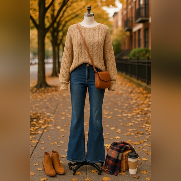 Boden Women’s High Rise Flare Jeans Size 8L / 12L Dark Indigo Bootcut Denim - Picture 2 of 11